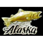 ALASKA PIN SALMON HAT LAPEL PINS